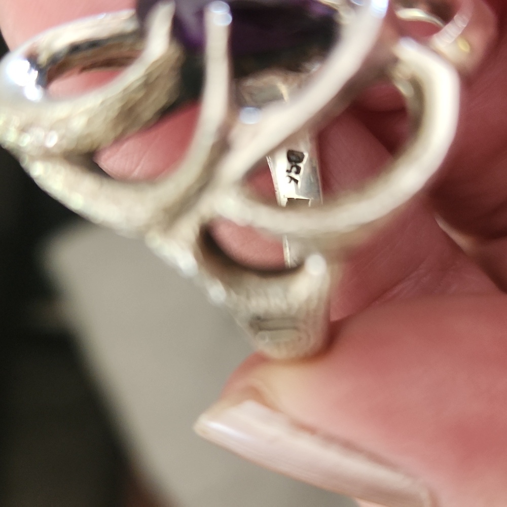 OOAK Amethyst Artisan ring/sterling silver FIRM PRICE - Picture 7 of 10